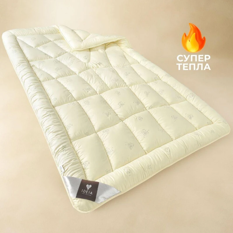 Ковдра вовняна 200х220 см зимова Wool Classic IDEIA вовна тепла ковдра натуральна овеча вовна