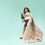 Ковдра WOOLLY вовняна IDEIA всесезонна 175х210 см вовна тепле натуральна овеча вовна супер