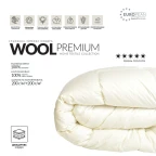 Ковдра зимова вовняна 140х210 см Wool Premium IDEIA бавовна подвійна шерсть натуральна супер тепла