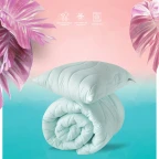 Набір спальний комплект Tropical ковдра 140х210 см + подушка 50х70 см IDEIA антиалергенний всесезонний пудра