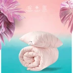 Набір спальний комплект Tropical ковдра 140х210 см + подушка 50х70 см IDEIA антиалергенний всесезонний пудра