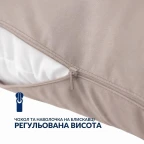 Подушка ортопедична 40х130 см з наволочкою для сну та відпочинку S-Form IDEIA антиалергенна з блискавкою