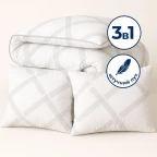 Набір спальний ковдра 200х220 см та 2 шт подушка 50х70 см Elegantly IDEIA аналог лебединого пуху