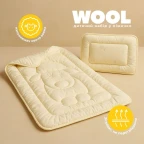 Набір дитячий Wool ковдра вовняна 100х135 см та подушка 40х60 см PAPAELLA для дітей