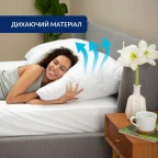 Чохол наволочка захисний 2 шт 70x70 см на подушку знімний з блискавкою IDEIA стьобаний білий мікрофібра