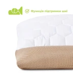 Подушка ортопедична з наволочкою Гречаний Комфорт IDEIA 50х70 см із валиком для підтримки шиї з лухою