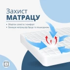 Наматрацник 140×200×35 SleepDream з натяжним бортом периметром, гіпоалергенний, щільний
