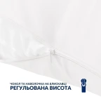 Подушка ортопедична з наволочкою сатин для сну та відпочинку S-Form IDEIA 40х130 см антиалергенна з блискавкою