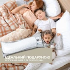 Подушка ортопедична з наволочкою сатин для сну та відпочинку S-Form IDEIA 40х130 см антиалергенна з блискавкою
