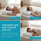 Подушка ортопедична CoolGel 60х40х11/9 см IDEIA анатомічна з ефектом пам'яті для сну на боці