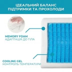 Подушка ортопедична CoolGel 60х40х11/9 см IDEIA анатомічна з ефектом пам'яті для сну на боці