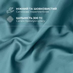 Комплект постільної білизни IDEIA євро 200х220 сатин бавовна преміум беж