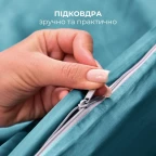 Комплект постільної білизни IDEIA євро 200х220 сатин бавовна преміум беж