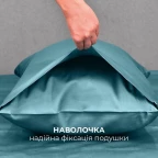 Комплект постільної білизни IDEIA євро 200х220 сатин бавовна преміум беж