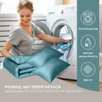 Комплект постільної білизни IDEIA євро 200х220 сатин бавовна преміум беж