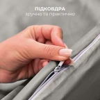 Комплект постільної білизни IDEIA євро 200х220 сатин бавовна преміум беж