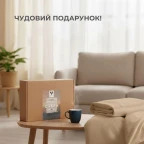 Комплект постільної білизни IDEIA євро 200х220 сатин бавовна преміум з трикотажним простирадлом на резинці