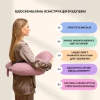 Подушка для годування диванчик 60х70х16 см бавовна антиалергенна, для зручності мами