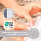 Подушка для вагітних і годування 30х190 см SeiDesign трикотаж гіпоалергенна, наволочка з бавовни на блискавці сірий-беж