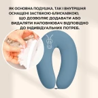 Подушка для вагітних і годування 30х190 см SeiDesign трикотаж гіпоалергенна, наволочка з бавовни на блискавці сірий-беж