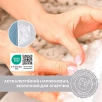 Подушка для вагітних і годування 30х190 см SeiDesign трикотаж гіпоалергенна, наволочка з бавовни на блискавці сірий-беж