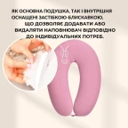 Подушка для вагітних і годування 30х190 см SeiDesign трикотаж гіпоалергенна, наволочка з бавовни на блискавці сірий-беж