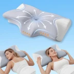 Подушка ортопедична ErgoSleep 61х34х12 см IDEIA анатомічна з ефектом пам'яті на боці, спині та животі