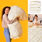 Ковдра вовняна зимова Sei Design Cashmere Premium 140х210 см, 300 г/м2, наповнювач натуральна овеча вовна, тепла та дихаюча