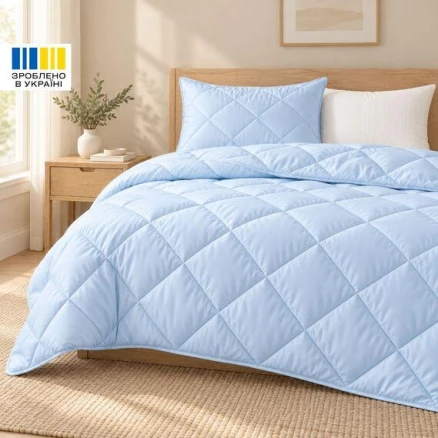 Ковдра зимова тепла IDEIA 140х205 полуторна, 300 г/м2, мікрофібра, гіпоалергенний наповнювач